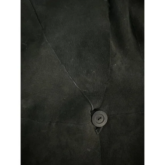 Blue Duck Women’s Coat M Genuine Shearling Fur Sheepskin Black READ - Picture 11 of 15